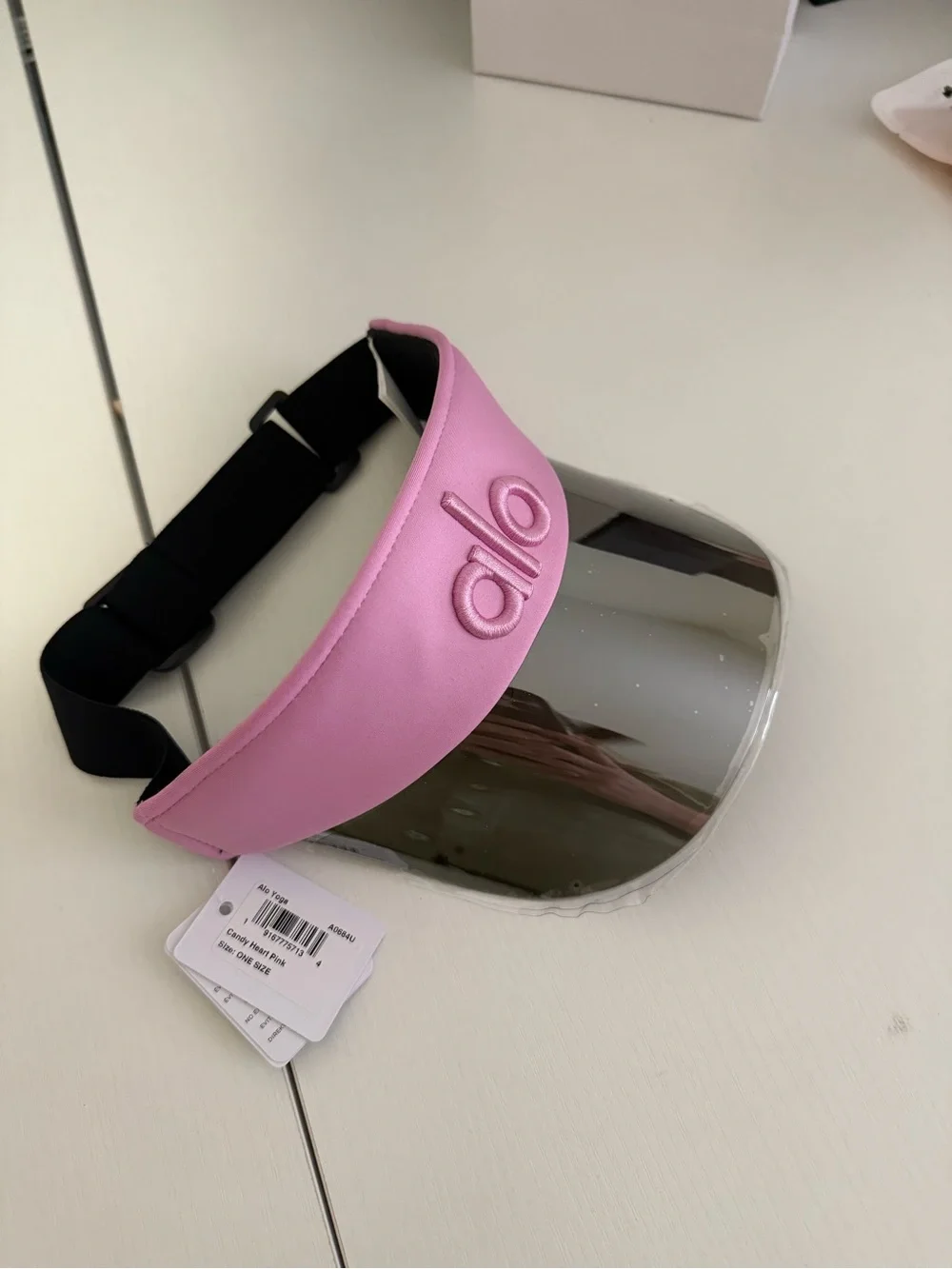 ALO Yoga Pink Visor with Mirrored Shield